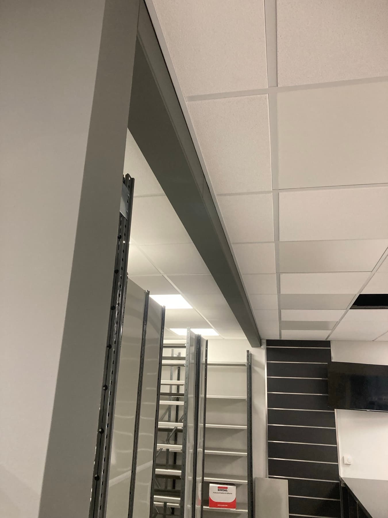 Feature joinery and worktop with precise painted reveals