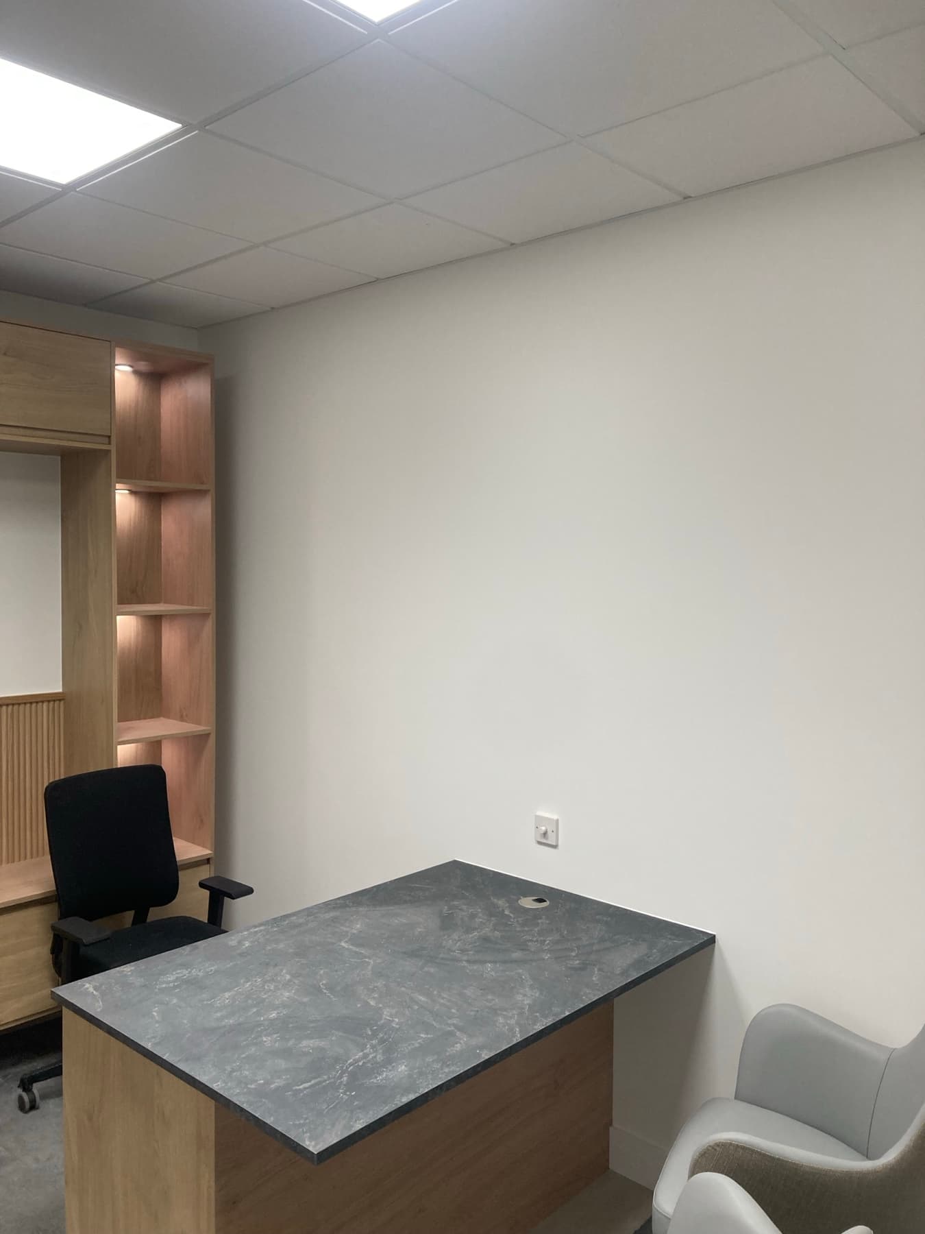 Office finished with durable, trade-quality coatings